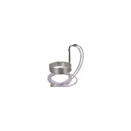 Enfriador de mosto de acero inoxidable (25 ‘x 3/8 pulg. Con tubería)